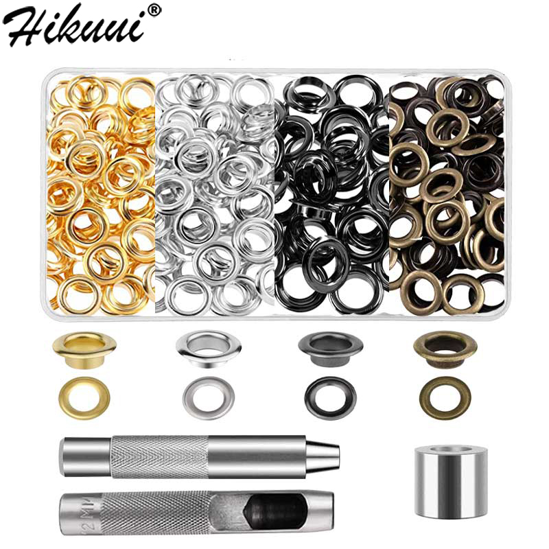 240 Sets Grommets Eyelet Sets 12mm Copper Hollow Rivet Eye Button with ...