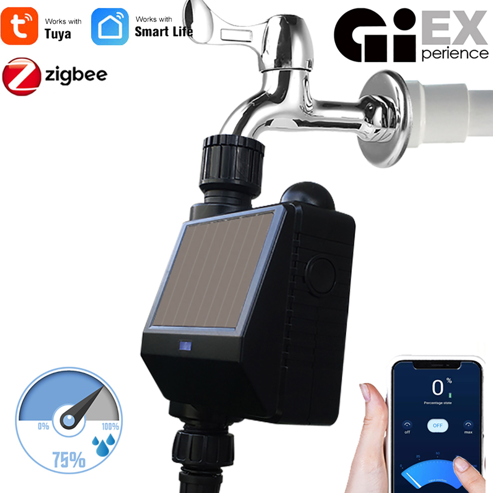 ZIGBEE WIFI Solar Energy Watering Timer Smart Sprinkler Irrigation Drip ...
