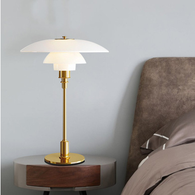 Danish designer PH3 Bauhaus glass reading lamp bedroom Nordic net red  flying saucer hotel light luxury decorative table lamp