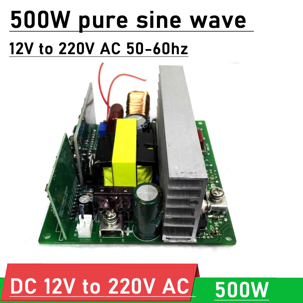 DC 12V TO 220V AC 500W pure sine wave Inverter circuit board 50Hz 60Hz ...
