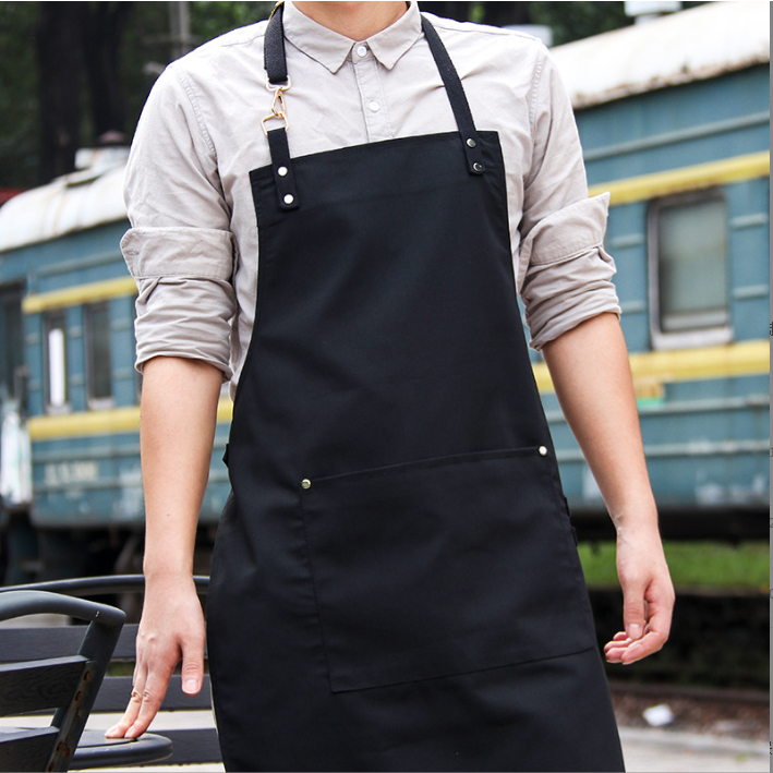 Apron waterproof waiter milk tea shop work apron female hanging neck ...
