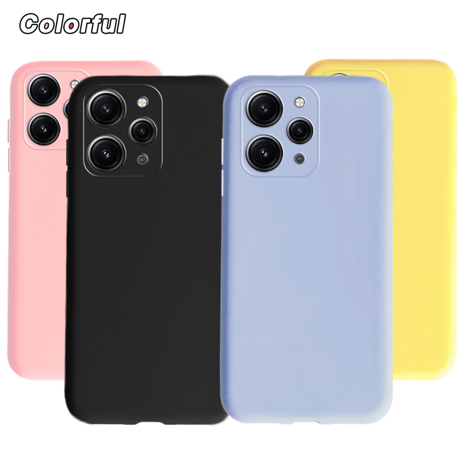Xaiomi Redmi 12 2023 Candy Color Phone Casing Redmi12 4G Plain Silicon ...