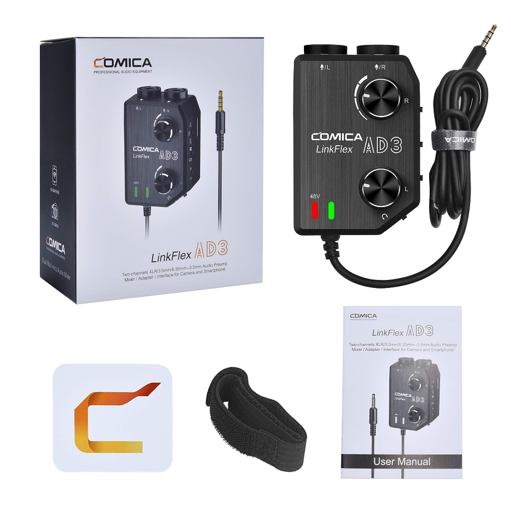 Mixeur Audio Comica CVM-AX3 - Préampli Double XLR/Jack 3.5mm