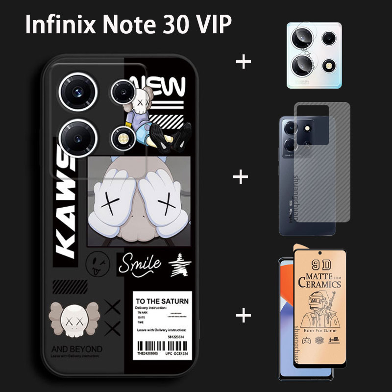 4in1 Infinix Note 30 VIP Phone Case X6710 Ceramic protective film+lens ...