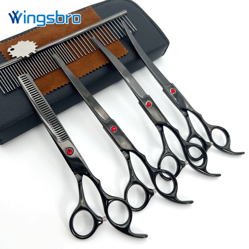 9 Pcs Pet Dogs Grooming Scissors Stainless Steel Cat Hair Thinning