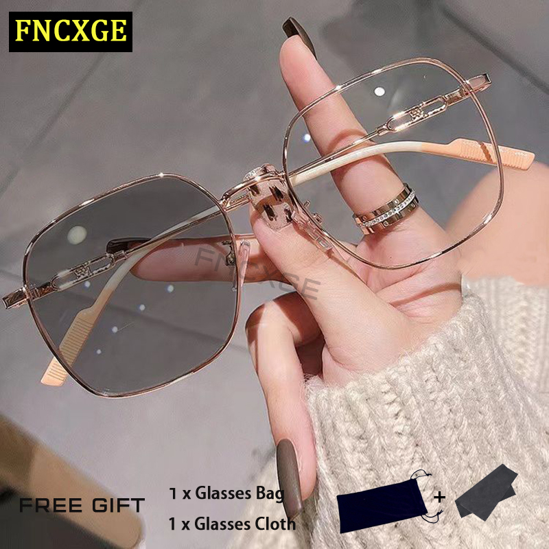 FNCXGE Anti Radiation Photochromic Myopia Eyeglass For Women Men