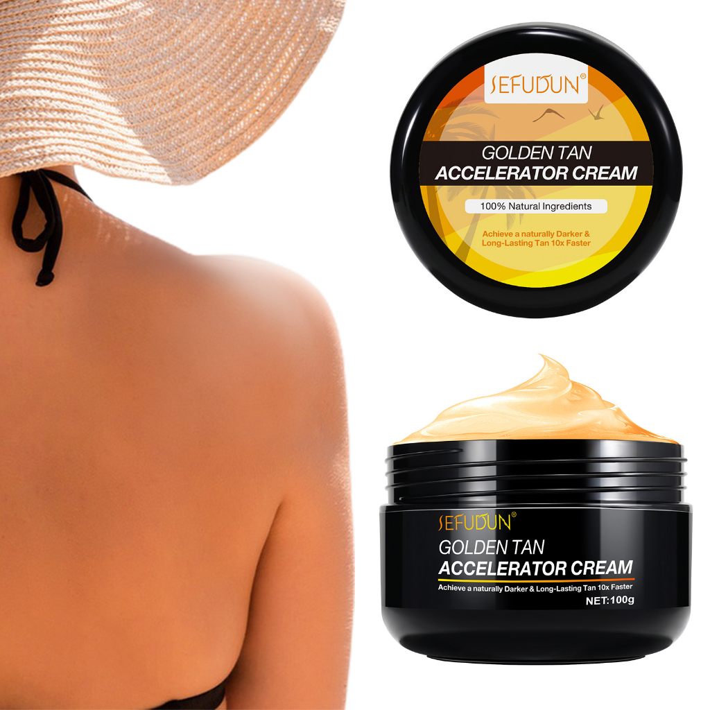 Self Tanning Gel, Face Body Bronzer Lotion Wheat Color Summer Seaside