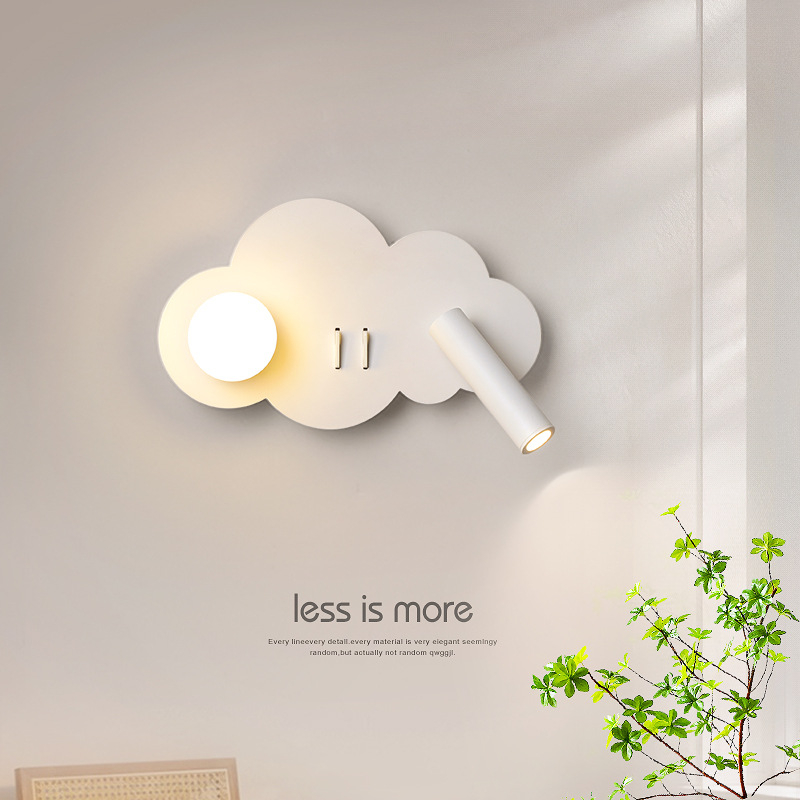Children's room cloud wall light Boys and girls bedroom headlamp with