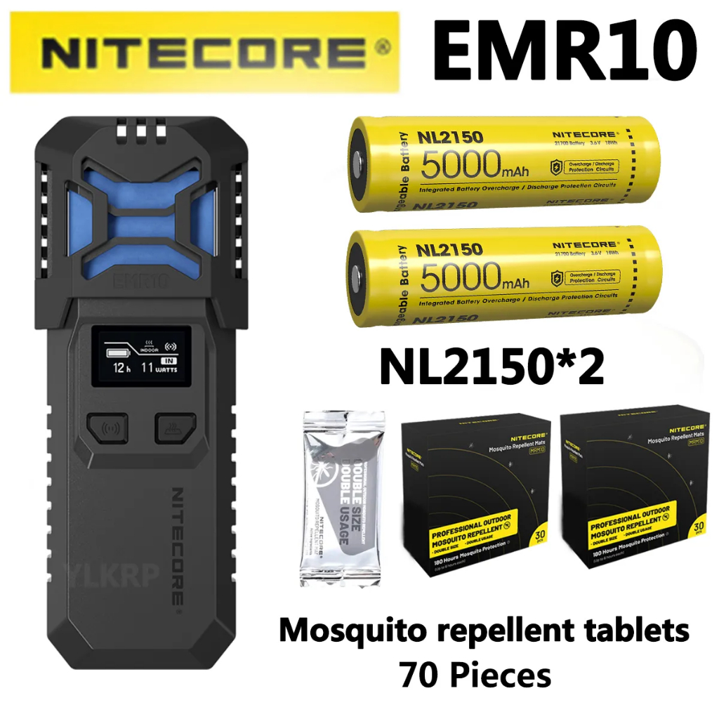 NITECORE EMR10 mosquito repellent with 10000 milliampere battery and ...