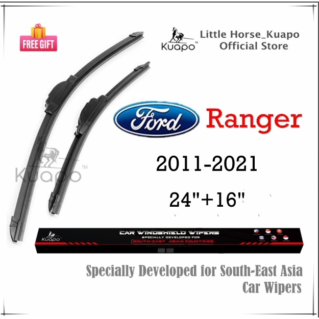 20112021 Ford Ranger Wiper Blade Set/Pair for XL XLT XLS FX4 Wildtrak/Raptor AT/MT Pickup Car