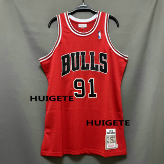 Chicago Bulls Dennis Rodman #91 Nba Great Player Throwback Red