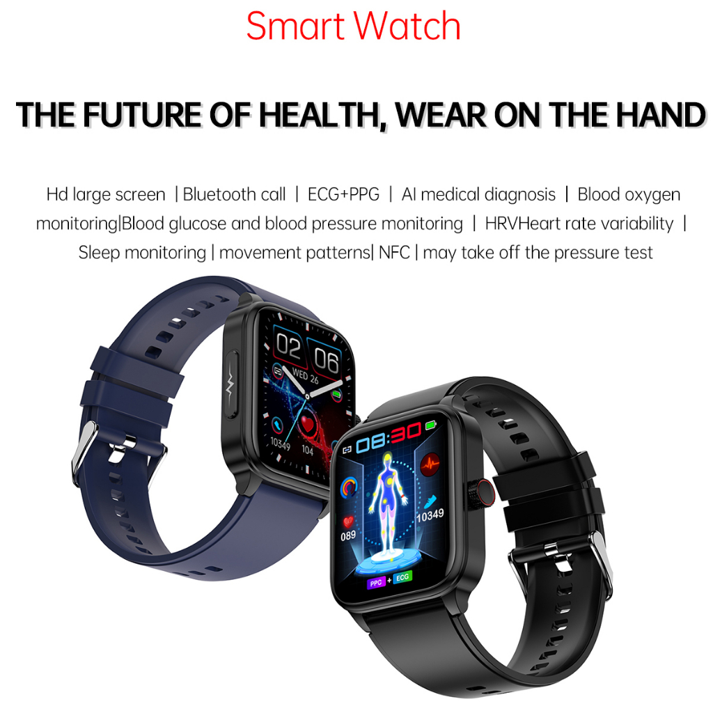 New ET540 smartwatch non-invasive blood glucose ECG electrocardiogram ...