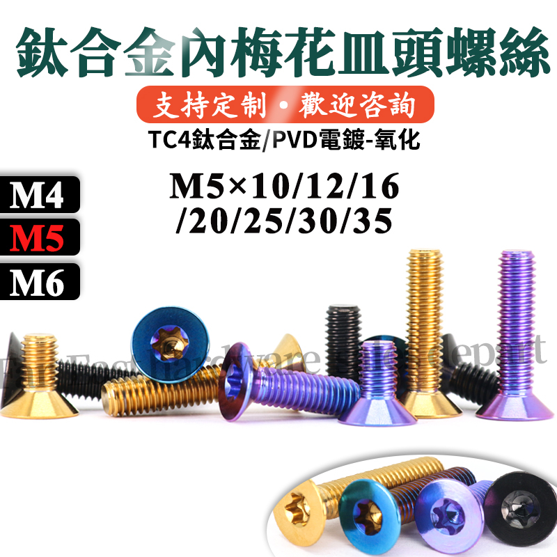 Tc4 Titanium Alloy Dish Head Internal Torx Screw Dish Head Screw ...