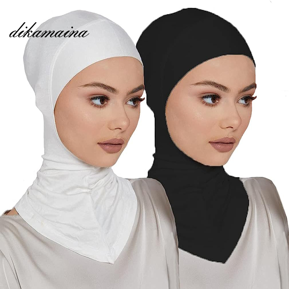 Instant Hijab Inner Cap Muslim Underscarf Women Modal Hijab Adjustable ...