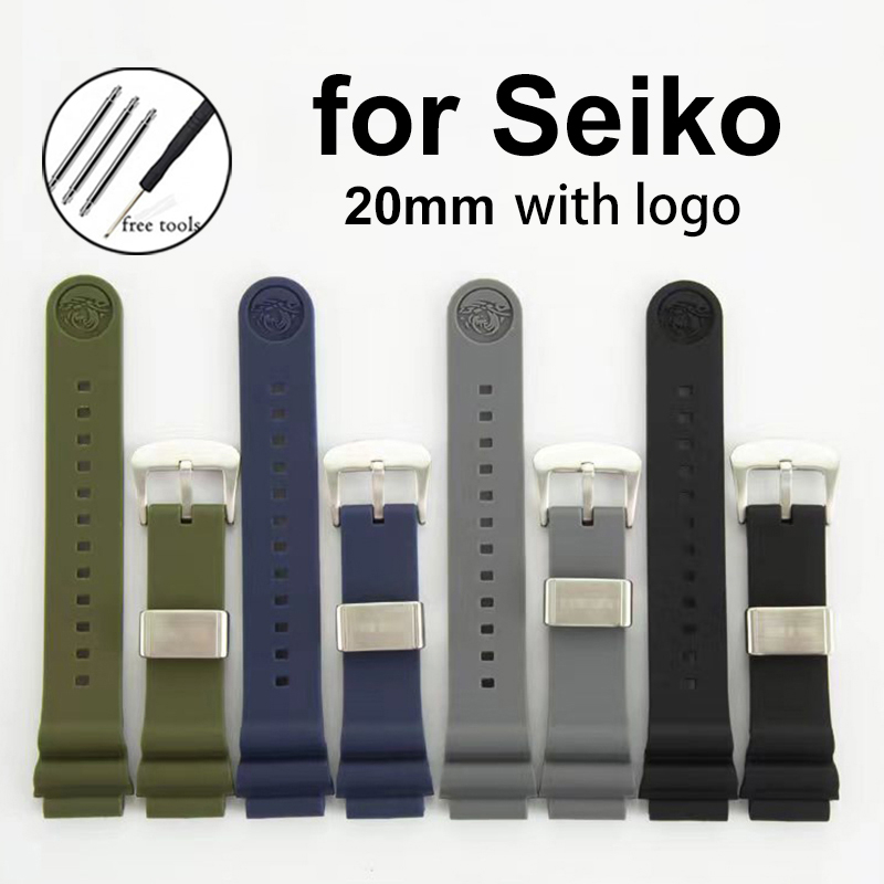 Silicone Watchband For Seiko Prospex Series Spr009 Skx007 Skx009 20mm Rubber Soft Watch Strap 0992