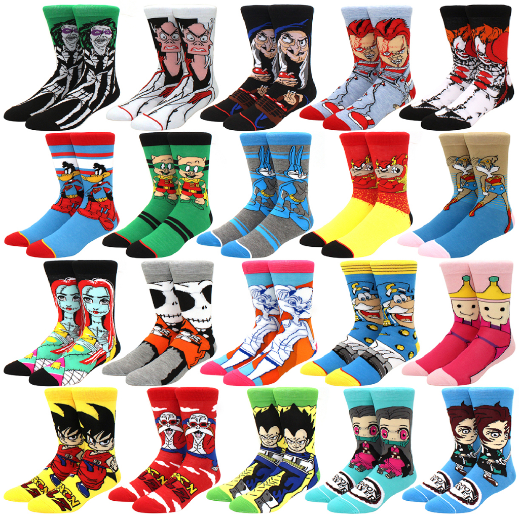 Cartoon Design Happy Movie Funny Cotton Socks For Men Women | Shopee ...