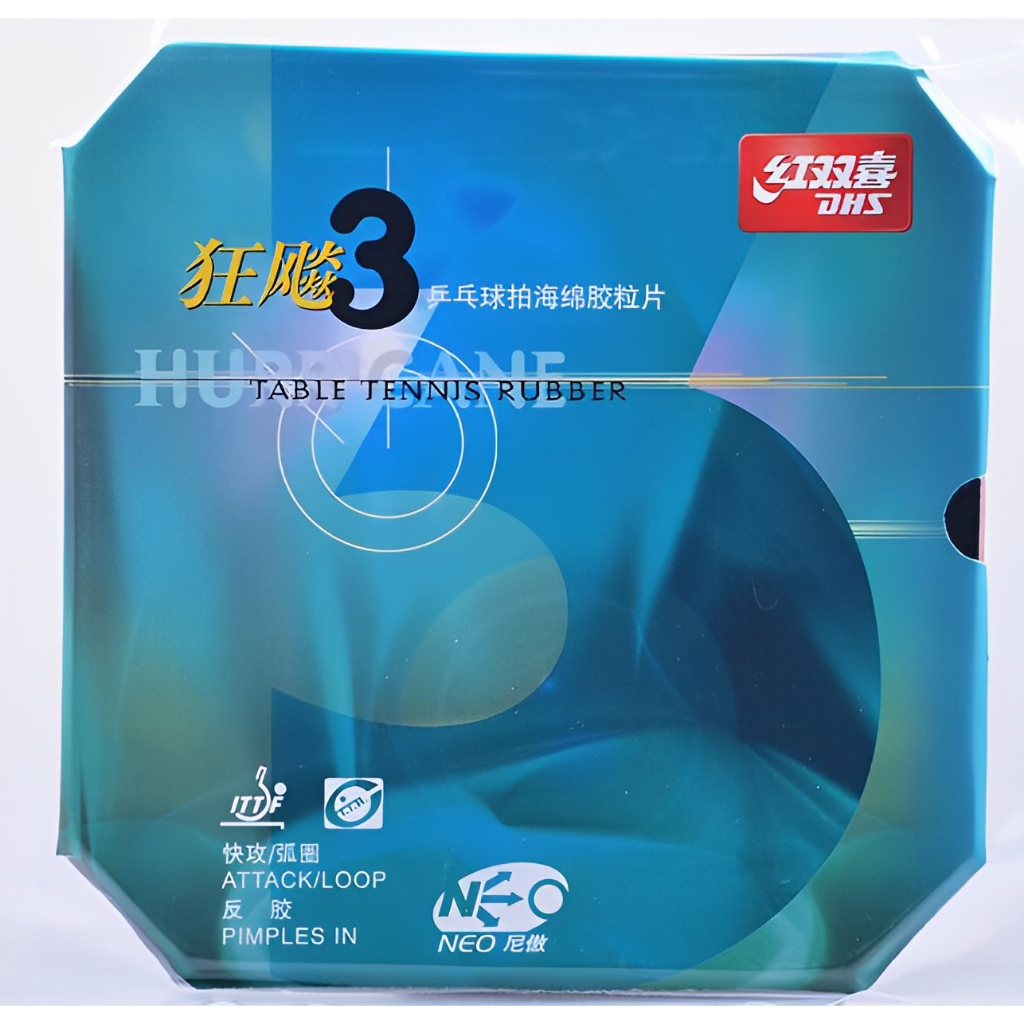 DHS Hurricane 3 NEO TackySpeed Table Tennis Rubber/ Ping Pong Rubber