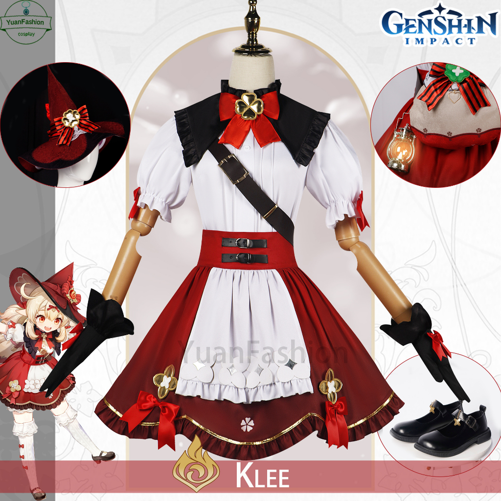 [Ready Stock] Genshin Impact cosplay Witch Klee cosplay clothing Klee's ...