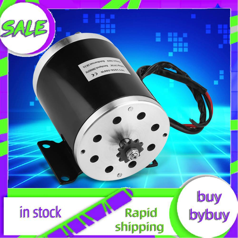 500W DC 24V Electric Brushed Motor with Bracket for DIY Electric