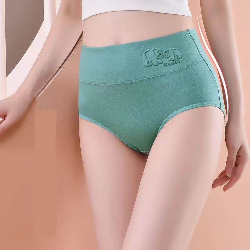 4pcs Cotton Panties Plus Size Women Antibacterial Mid Waist Underwear Soft Breathable Briefs 7947