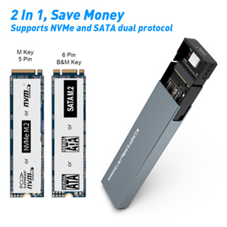 MAIWO M.2 SSD Enclosure Adapter,USB C USB3.1 to M.2 NVME/SATA,MAX  10Gbps,Support 4TB Storage Expansion,Support M or B+M Key,Aluminum  Alloy,Automatic