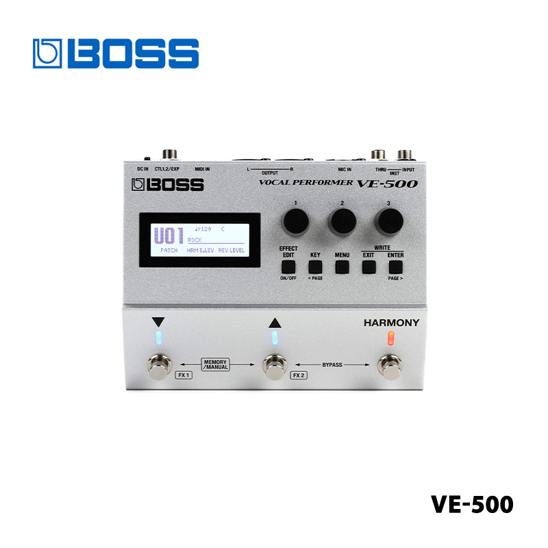 BOSS VE500 Vocal Performer MultiEffects Stompbox Automatic Vocal and