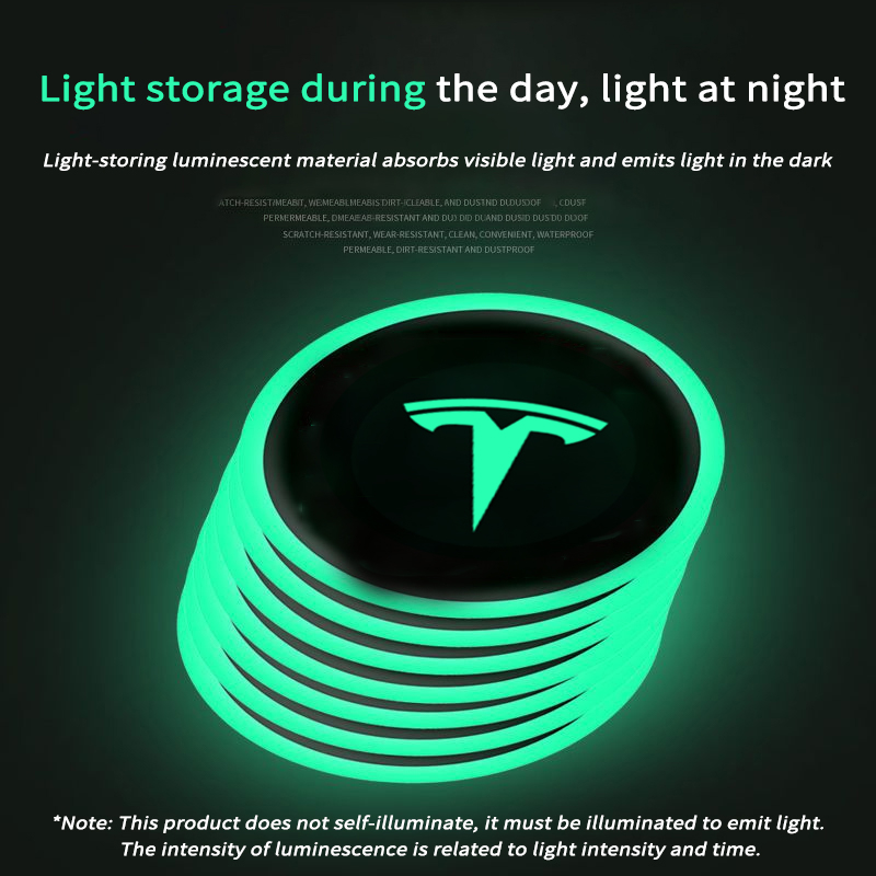 Tesla Car Reflective Stickers Luminous Warning Stickers Glass Luminous ...
