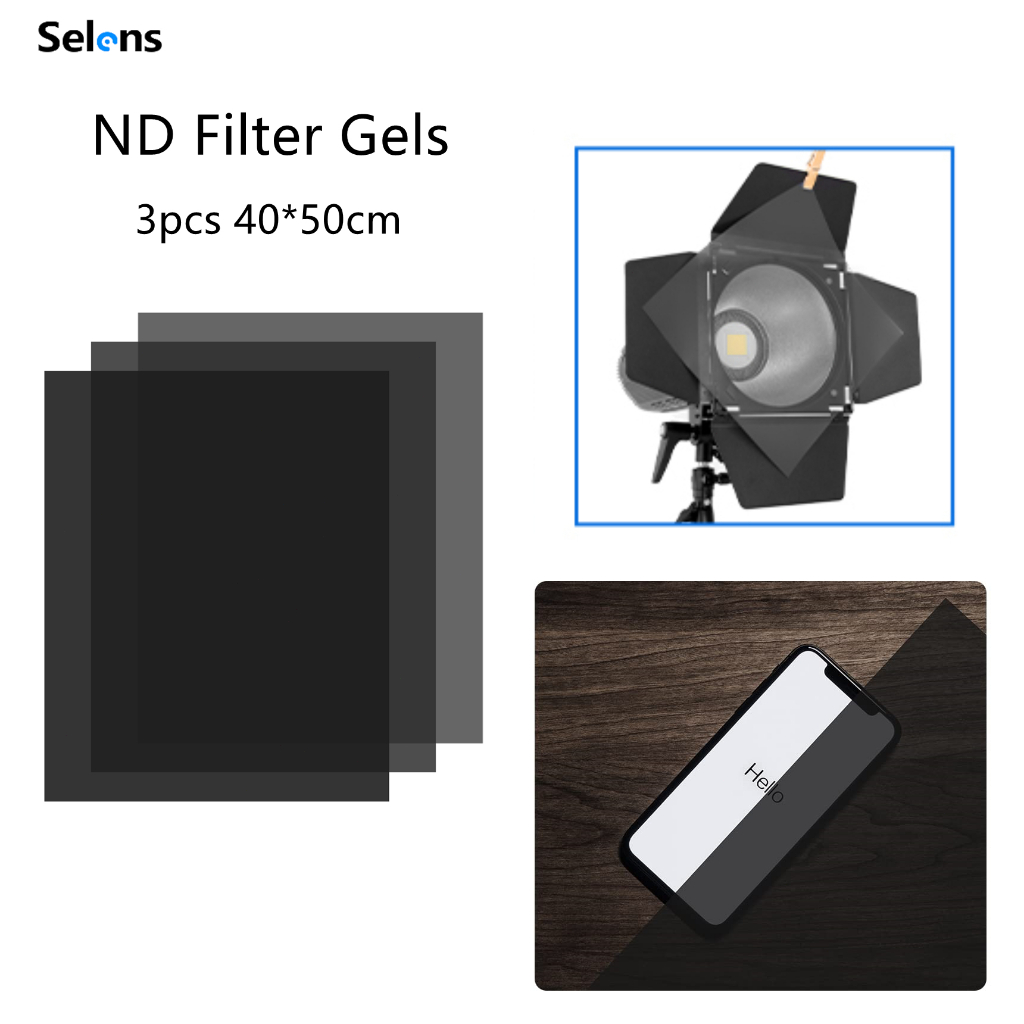 Selens Photography Lighting ND Filter Gels Neutral Light Absorbing