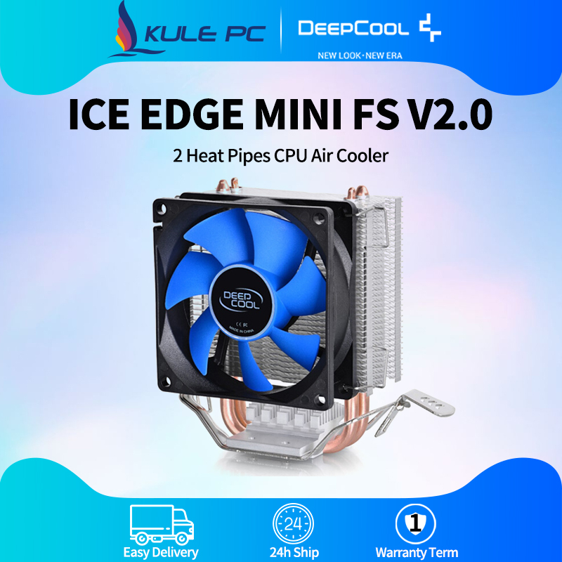 Deepcool ICE EDGE MINI FS V2.0 CPU Cooler 2 Heat Pipes For Intel ...