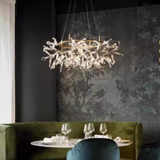 Nordic Firefly Crystal Chandelier Postmodern Luxury Living Room Bedroom ...