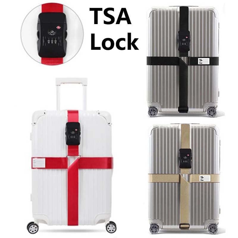 TSA Customs Lock Luggage Cross Straps Straps Seat Belt Strapping Straps