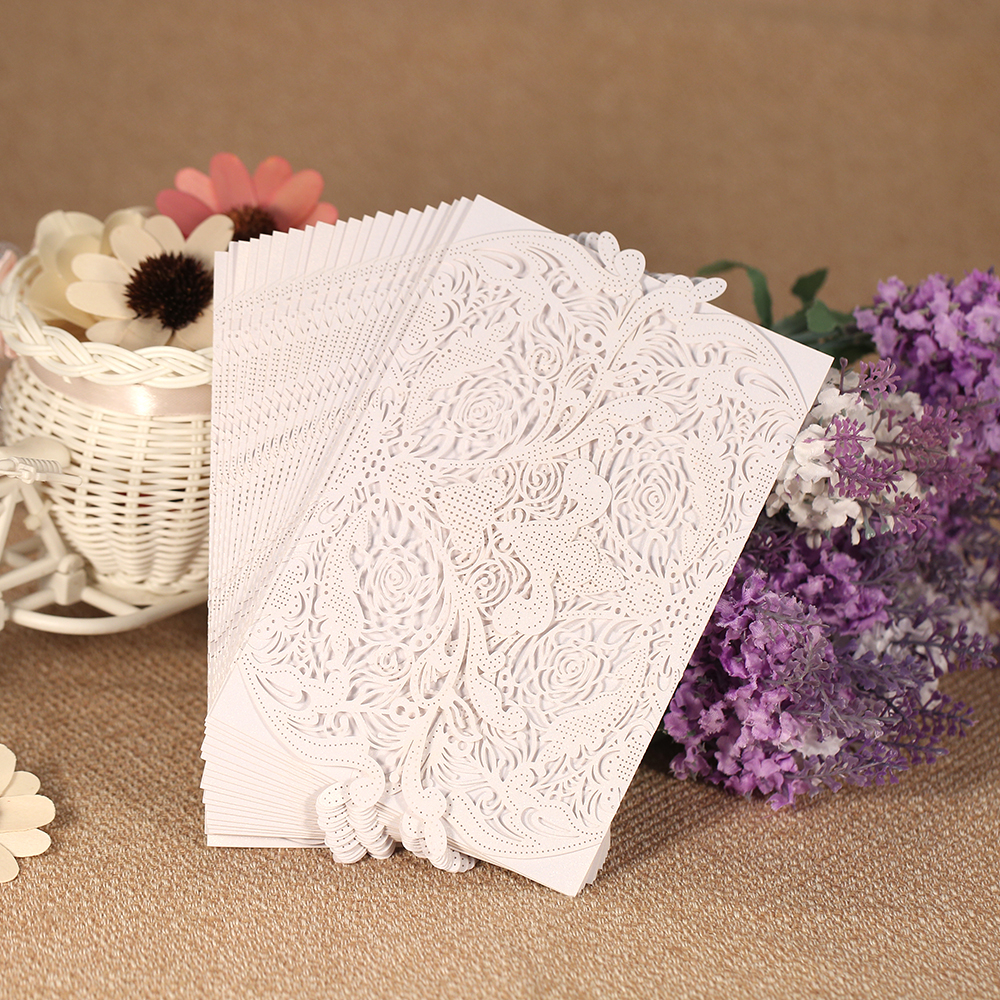 10pcs/pack Wedding Invitation Card Cover Party Debut Invitations ..., image size:1000x1000