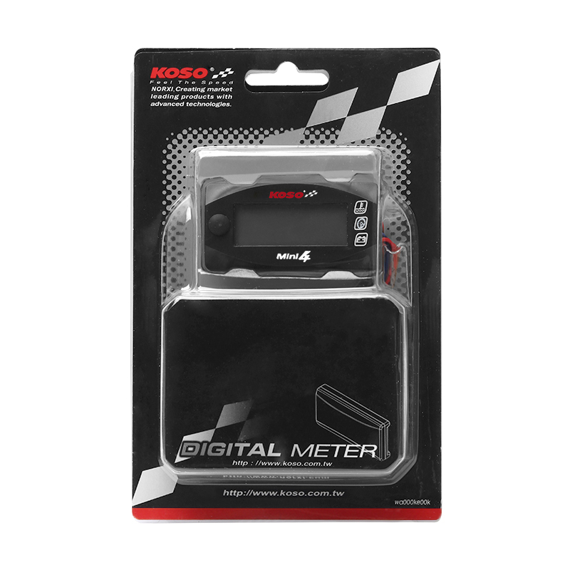 Motorfiets 4-in-1 Multifunctionele Gauge Mini 4 Meter (RPM Toerenteller Water Temp Voltmeter Klok) 4in1 Multifunctionele Gauge Digitale Multimeter (alleen Meter