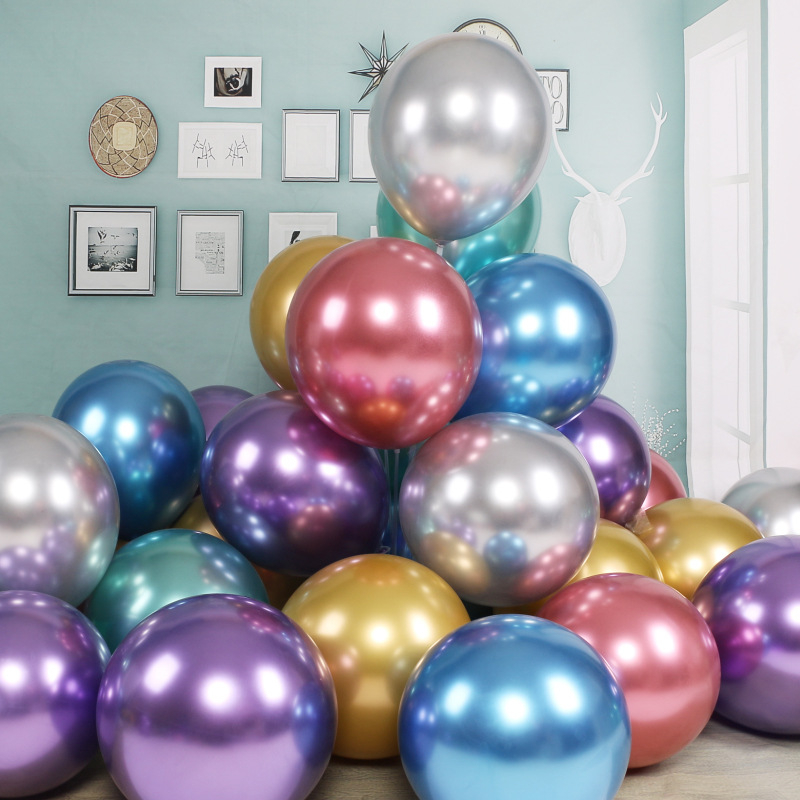 Baptism/PartyQ factory 20/50/100pcs 5 inch Chrome Metallic Balloons for ...