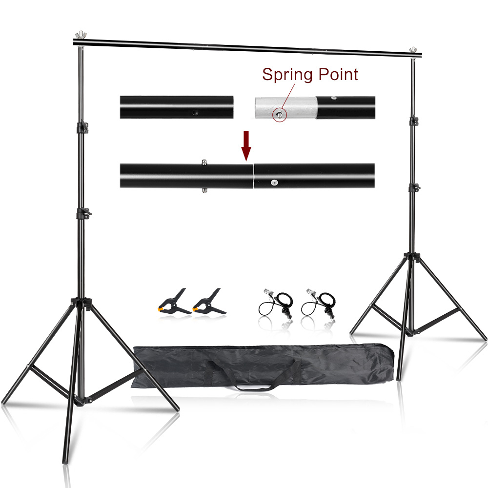 6.5x6.5FT/200x200CM SH Photography Background Stand Kit With Adjustable