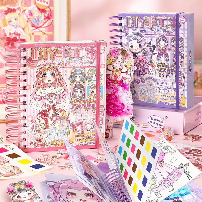 Mr. Paper Creative DIY Unpack craft book Cute girl character costume