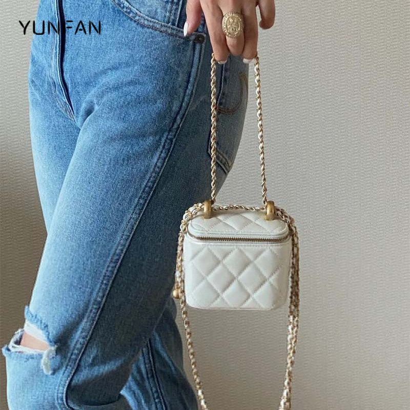 YUNFAN Mini Sling Bags Golden Ball Armpit Bag Portable Box Subaxillary ...