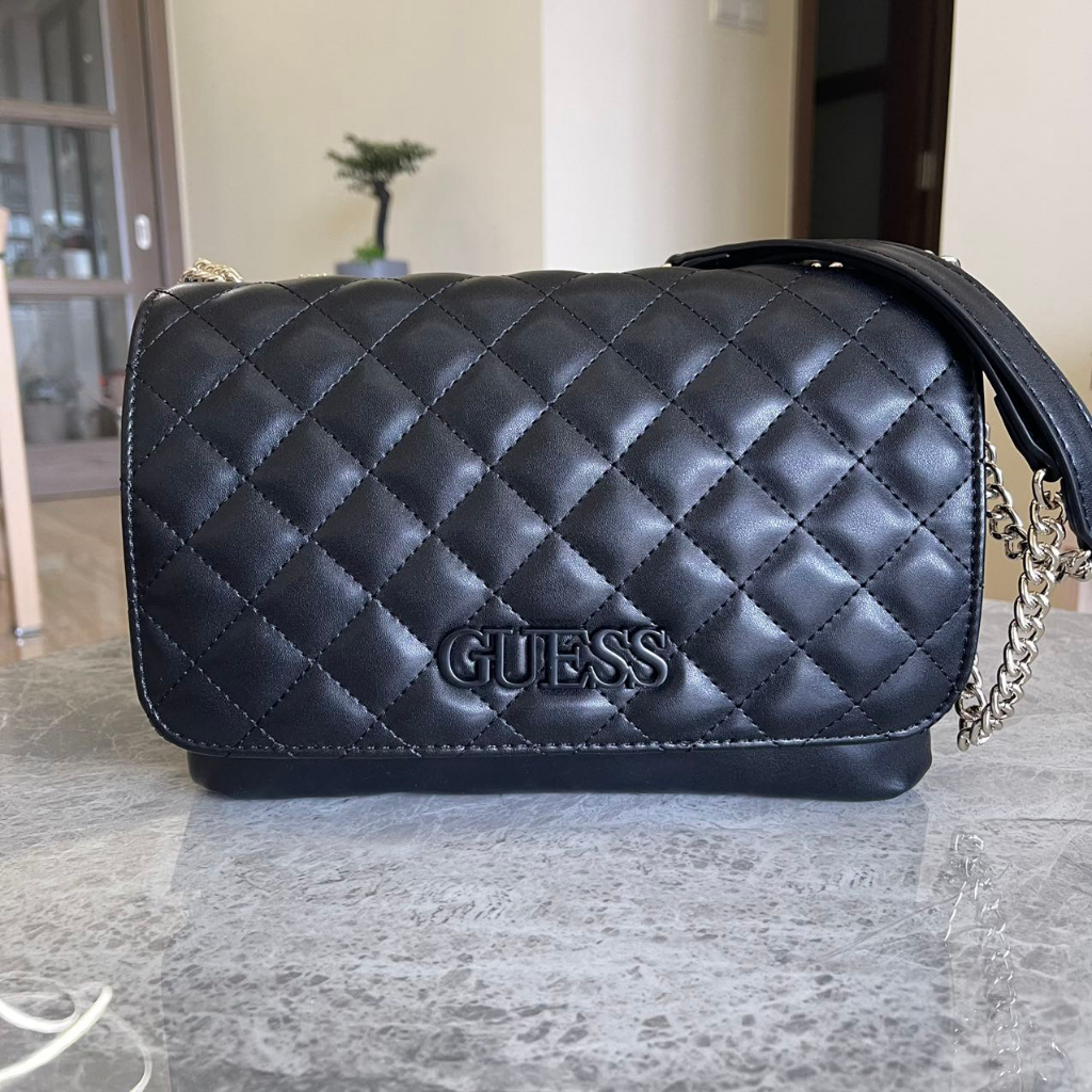 Guess Quilted Elliana Convertible Sling Shoulder Bag 1130005