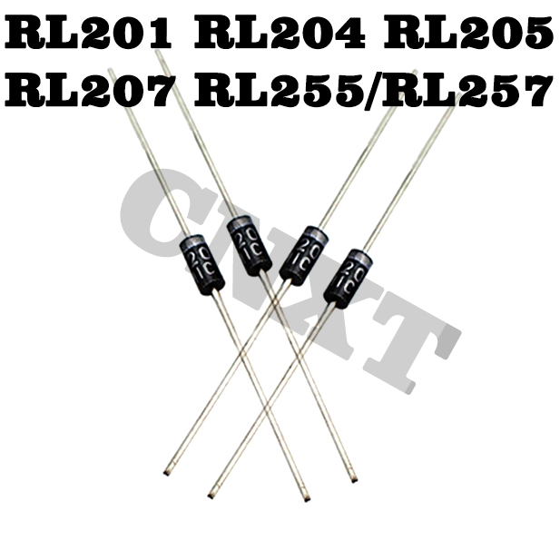20100pcs RL201 RL204 RL205 RL207 RL255 RL256 RL257 Inline Rectifier
