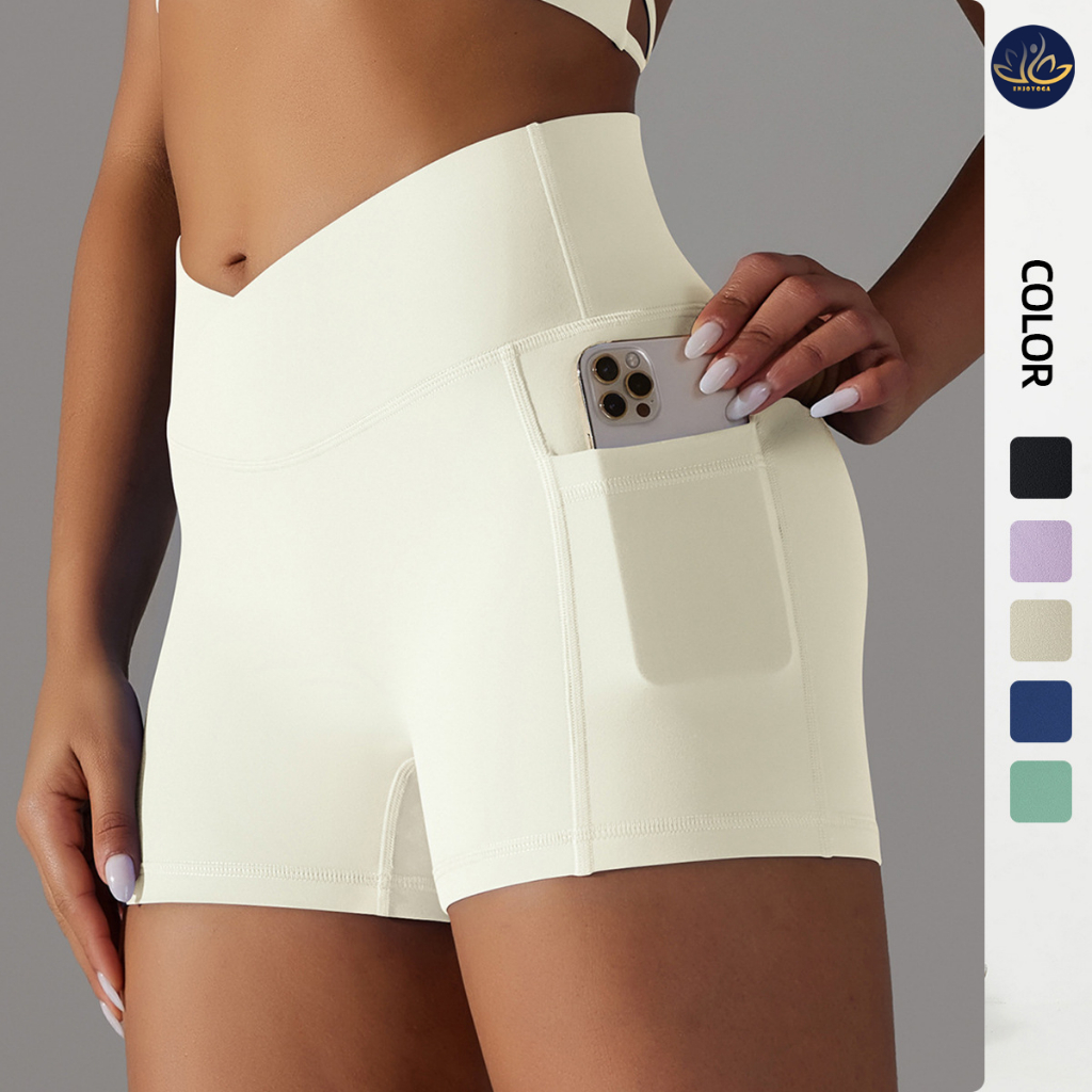 BLEVONH Women's 2-in-1 Workout Shorts With Pockets - Yoga & Running Shorts, S-3XL