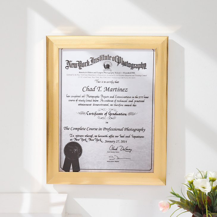 Diploma Frame 8.5x11 Certificate File Display Stand PVC Picture frame