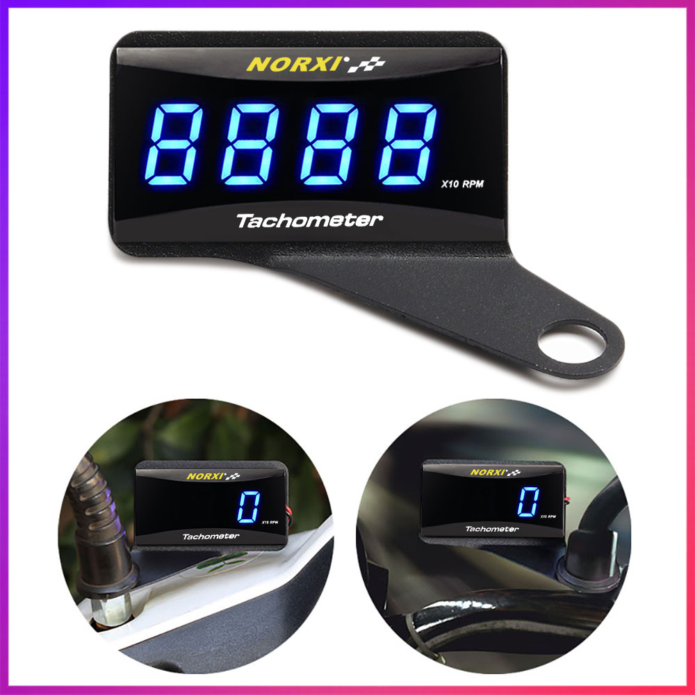 Universal Tachometer RPM Meter Motorcycle Mini LED Digital Speed Meter ...