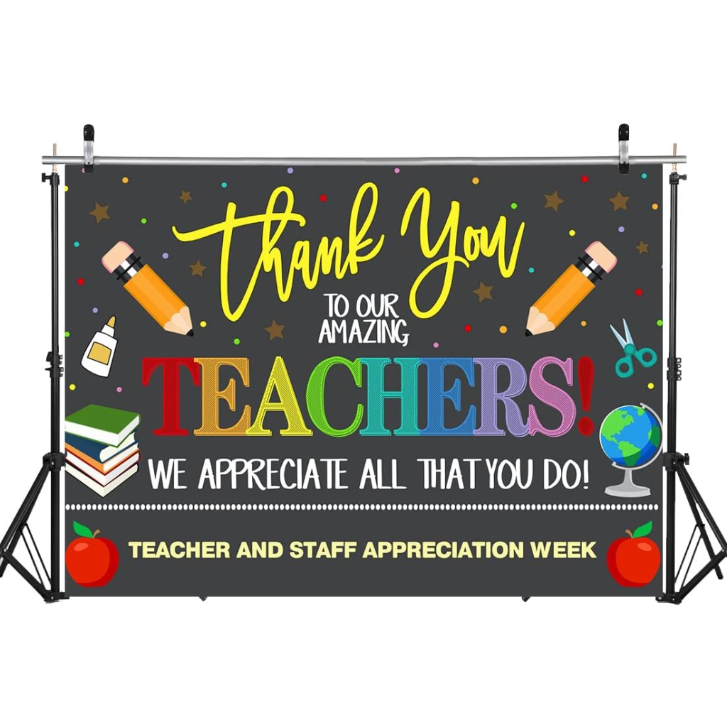 7x5ft Teacher Appreciation Week Backdrop Banner Thank You Teachers ...