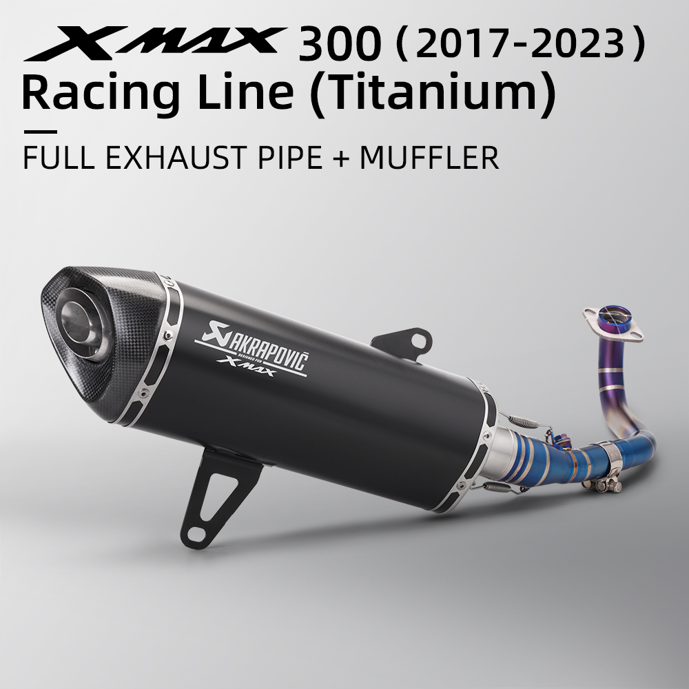 For YAMAHA XMAX300 Titanium elbow XMAX Akrapovic full exhaust muffler