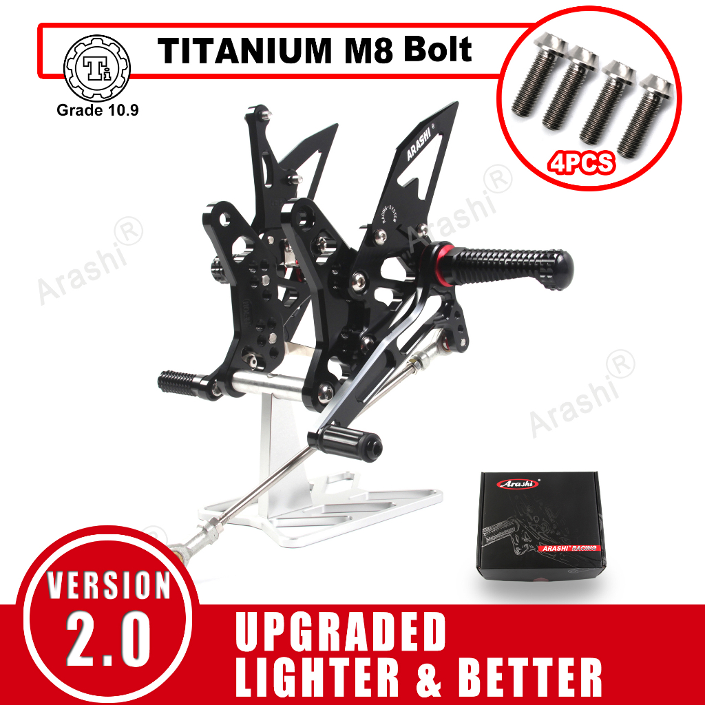 Arashi V2.0 SV650 SV650S SV650X 20162023 CNC Adjustable Rearset