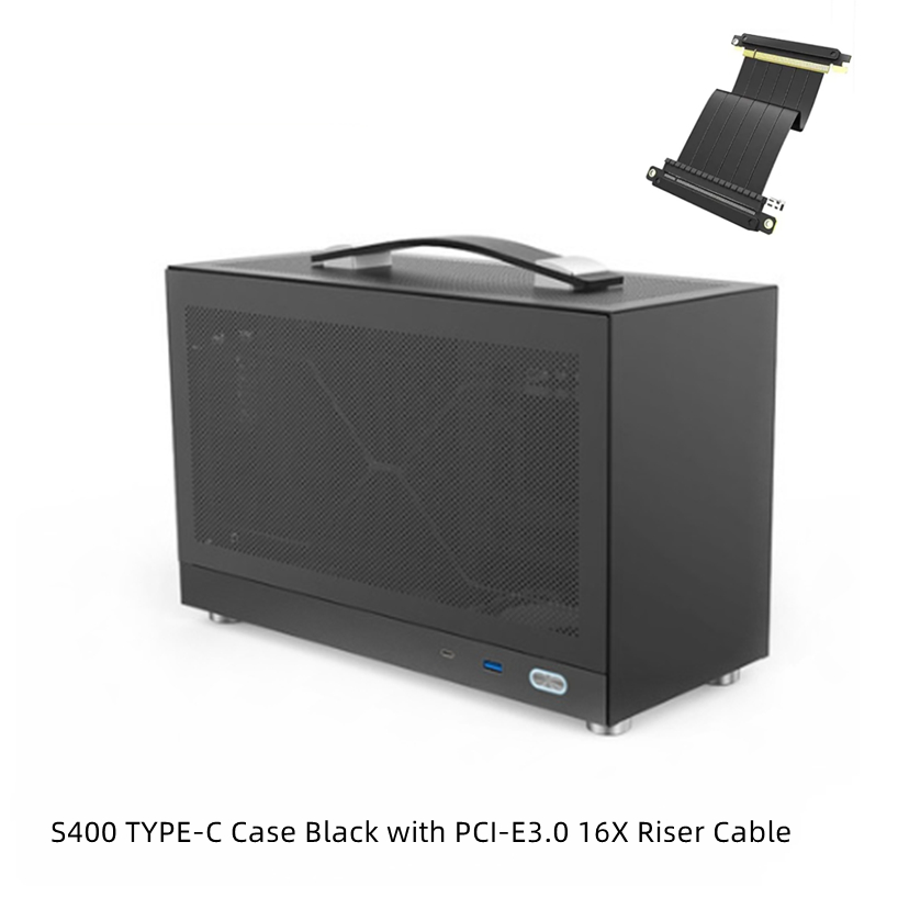 10.8L Portable S400 V2 ITX USB3.0 TYPEC Computer Case With PCIE3.0/4