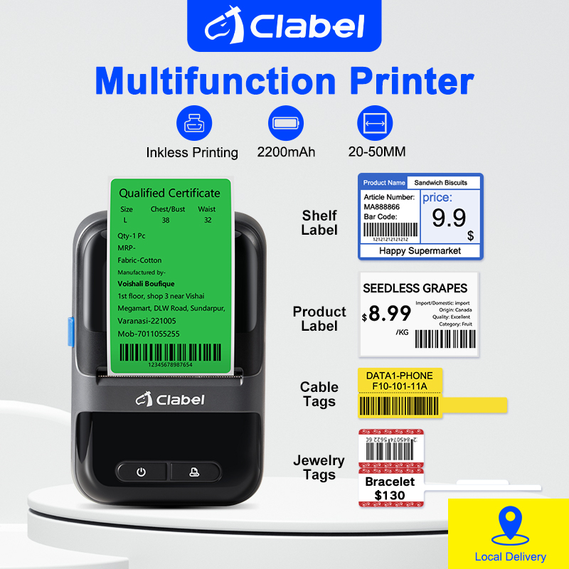 【Local Delivery】Clabel 220B Portable Inkless Handheld Label Printer USB