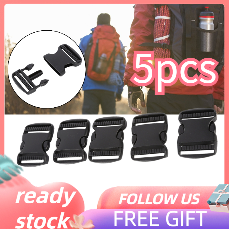 [Ready Stock] Hanhan 5Pcs Quick Release Buckle Plastic Dual Adjustable