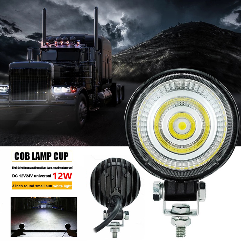 Super Bright Car Led Headlights 12v60v Work Lights Cob Waterproof