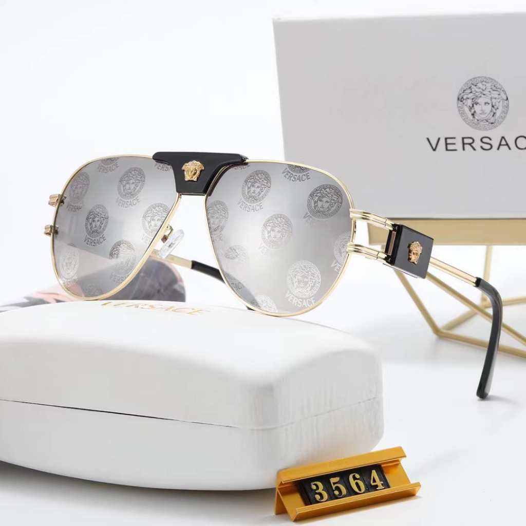 New Versace fashion oval ladies sunglasses luxury brand classic retro ...